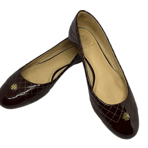 Tory Burch Brown Patent Leather Flats size 5 - Picture 6 of 8